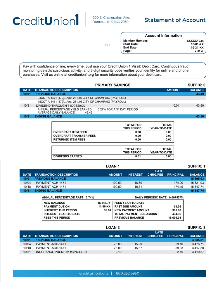 Secu Bank Statement Template Secu Bank Statement Template