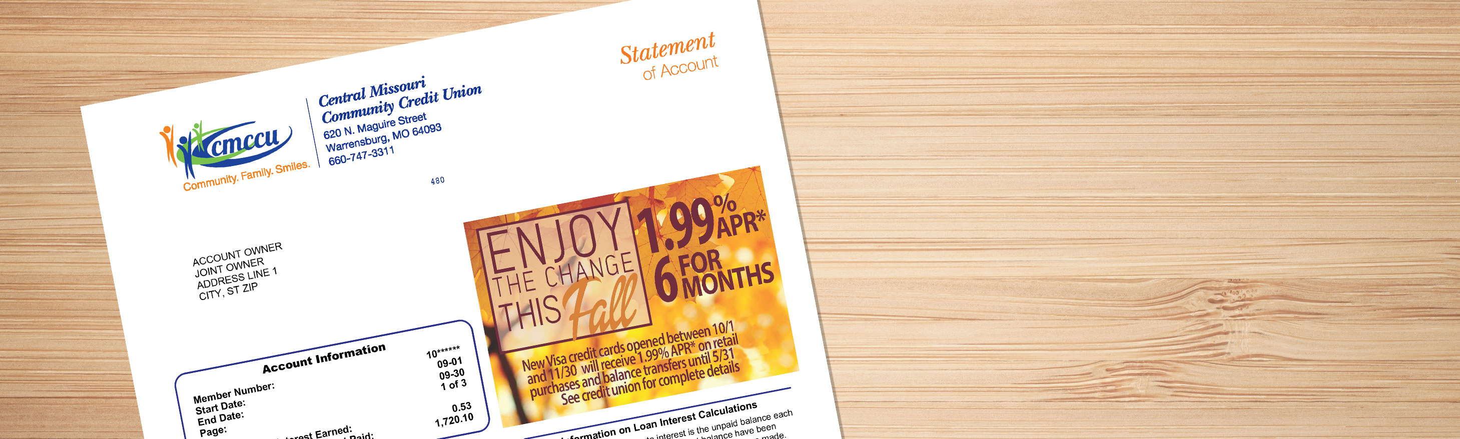 Central Missouri CCU Statements Header