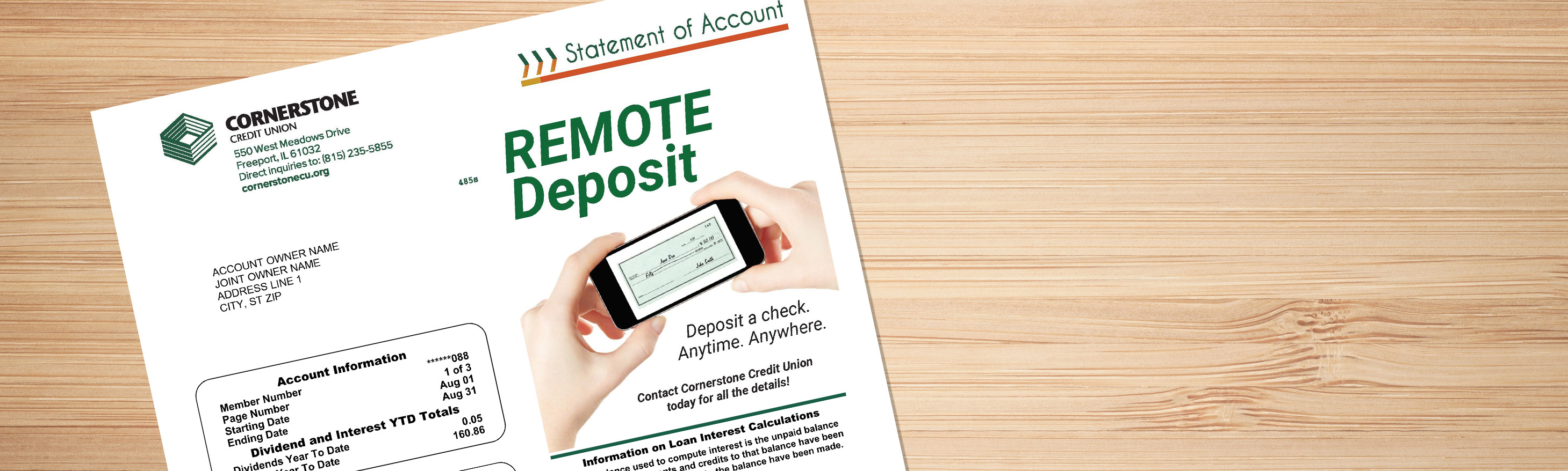 Cornerstone Credit Union Financial Statement Design LKCS