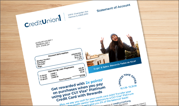 View Credit Union 1 Statement Design