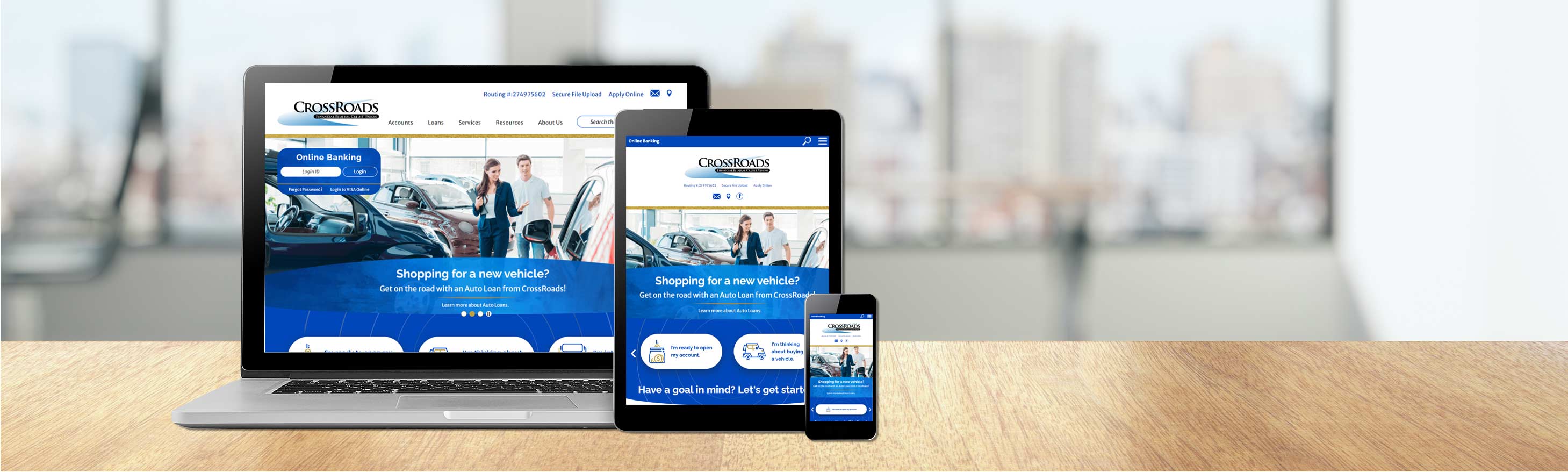 Crossroads Financial Federal Credit Union portfolio image Crossroads Financial Federal Credit Union portfolio image
