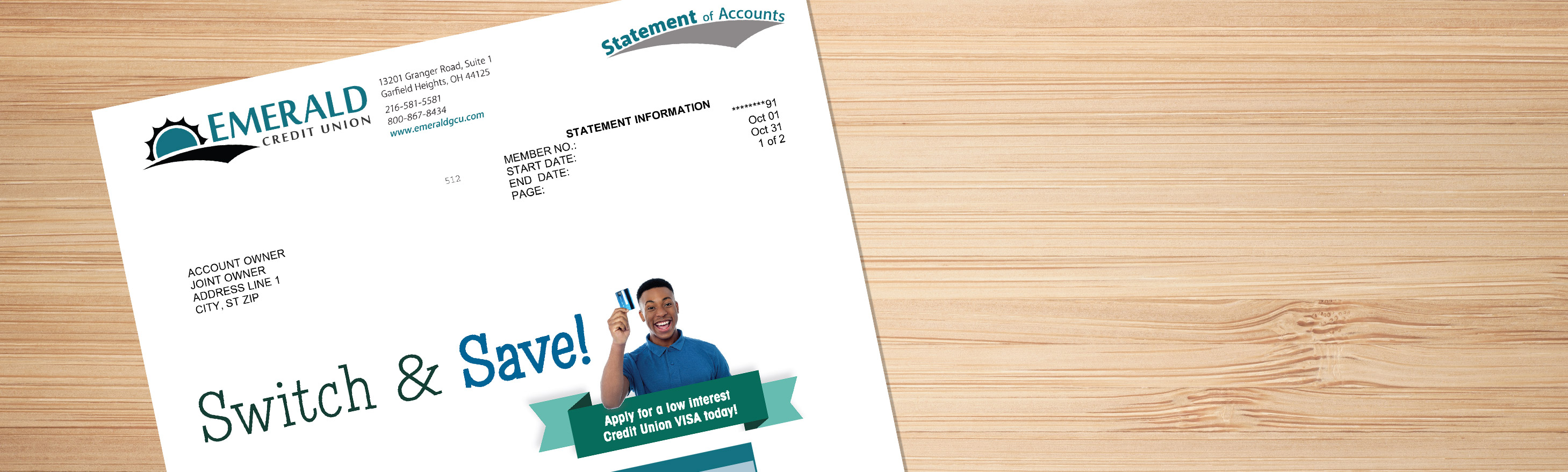 Emerald Statements Header