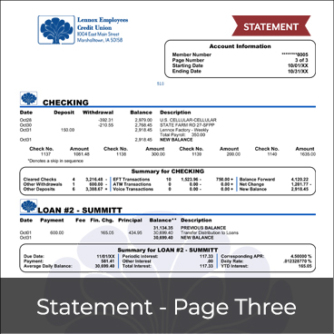 Statement - Page Three Preview