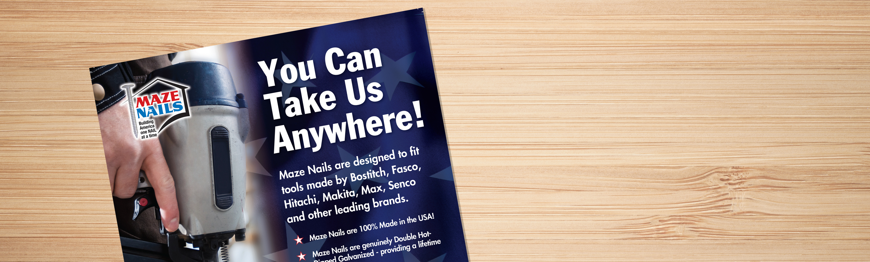 Maze Nails Magazine Ad Header