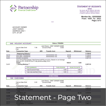 Statement - Page One Preview