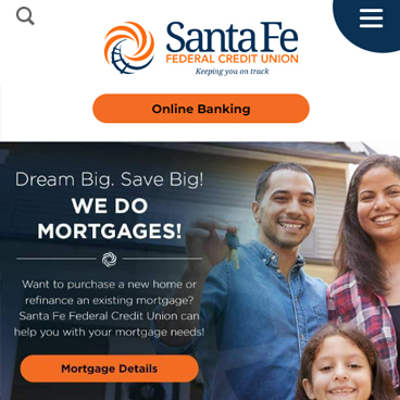 Homepage mobile view