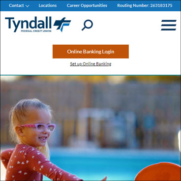Homepage mobile view