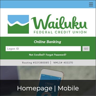 Wailuku Federal Credit Union Homepage Mobile Thumbnail