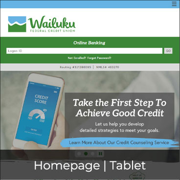 Wailuku Federal Credit Union Hompage Tablet Thumbnail